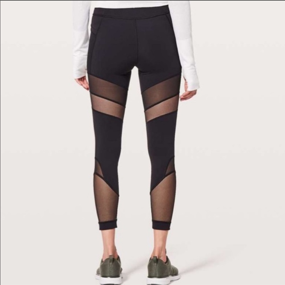 🆕 NEW!! Lululemon Black Mesh 7/8 Pant 👖😍🤗🤗 - Picture 5 of 8